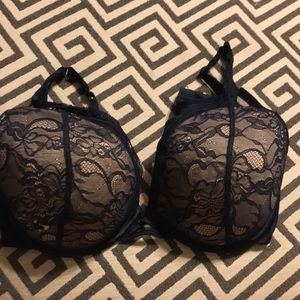 40D Black and Tan lace bra